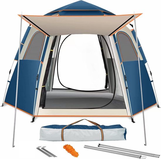 Luxe tent - Premium Gemakkelijk Opzetbare Tent - Verduisterende Kampeertent - markloos