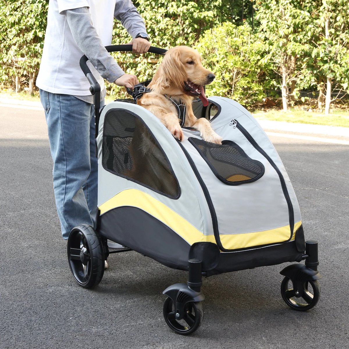 Tiggo VS Pets L Hondenaanhanger - Fietskar Voor Honden Tot 35 Kg - Inklapbaar Met 270L Volume