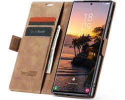 Hoesje geschikt voor Samsung Galaxy S24 Ultra - Book Case Leer Slimline Bruin