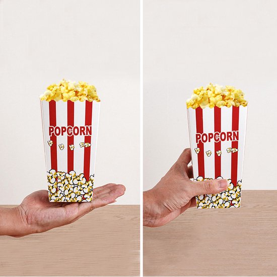Cozlly 20 Stuks Popcorn Boksen Herbruikbaar, Tas Karton Popcorncontainer Lang Snoepboxen Voor Snacks Snoep Filmavond Verjaardagsfeestje Kerst Bruiloft 3007481312