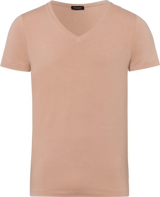Hanro Cotton Superior T-shirt V-hals - Peau - 073089-1216 - S