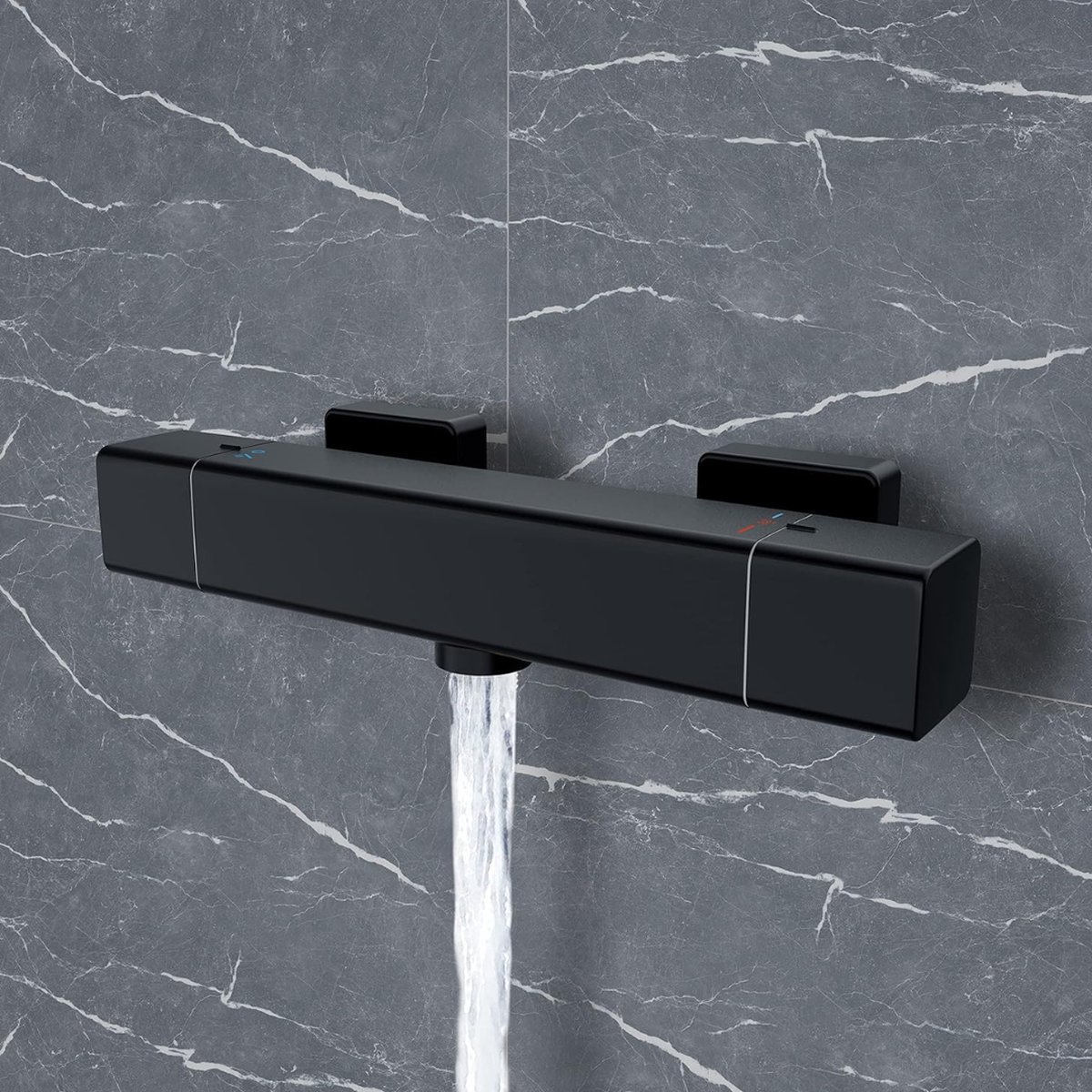 Velox Thermostaatkraan Douchekraan 12 cm - Douchekraan 12 cm Hartafstand - Douchekraan 12 cm Thermostatische - Badkraan 12 cm Hartafstand