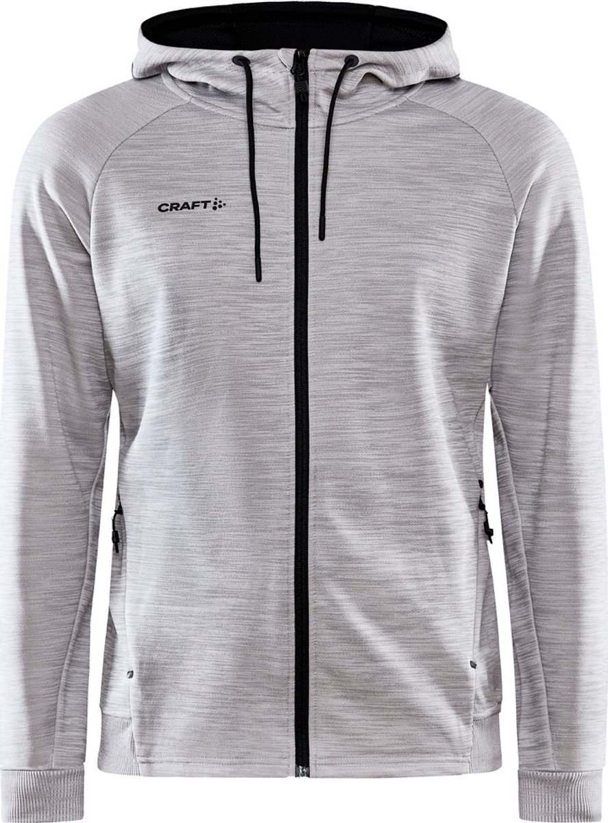 Craft Unify Jas Met Kap Heren - Grijs Gemeleerd | Maat: XL