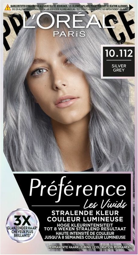 L'Oréal Préférence Vivids Coloration des cheveux 10112 Gris Argenté | bol