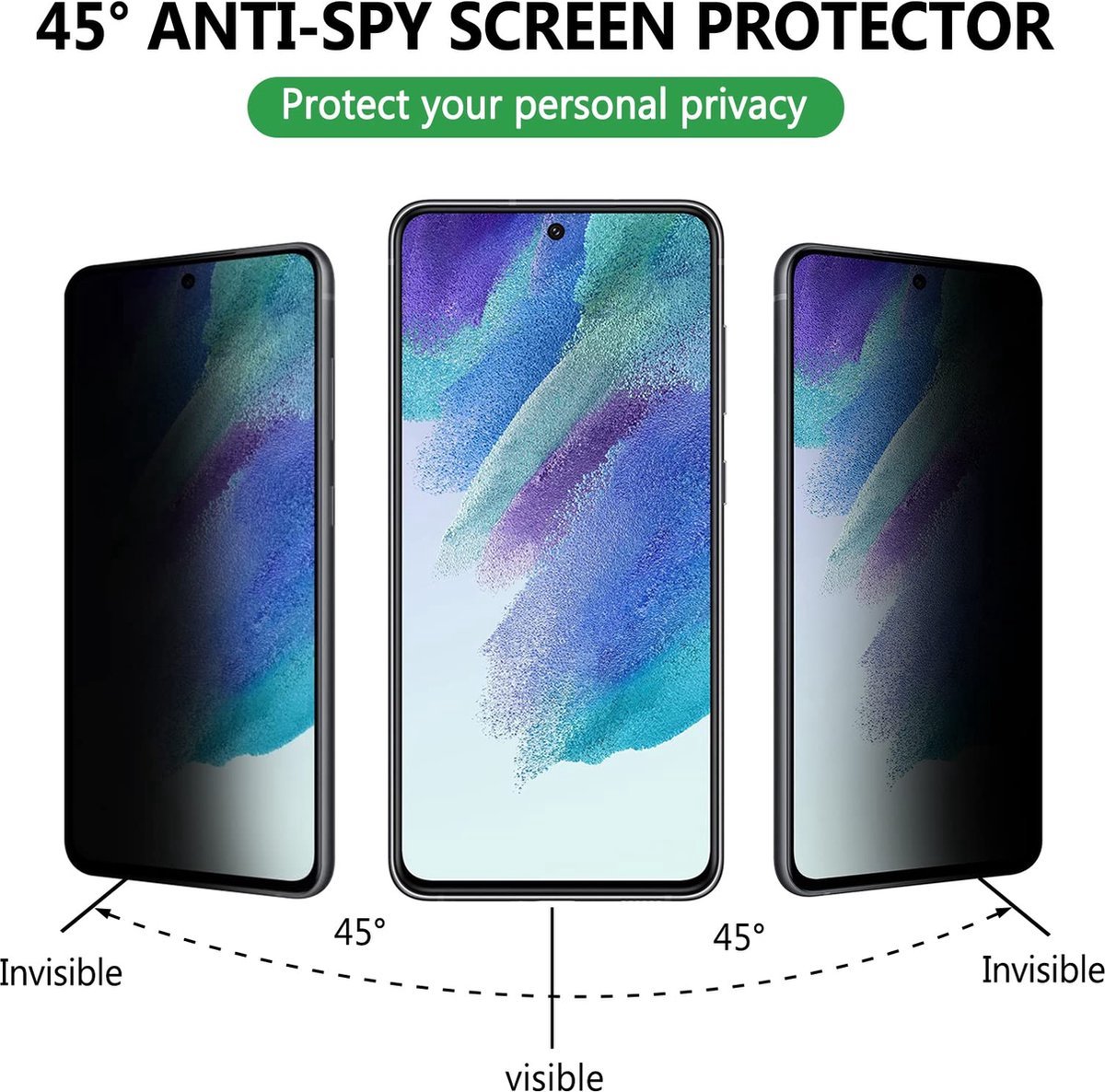 Glas-6D-Bescherming-Privacyschild-Screenprotector-Galaxy-A52/A52S-2-Stuks