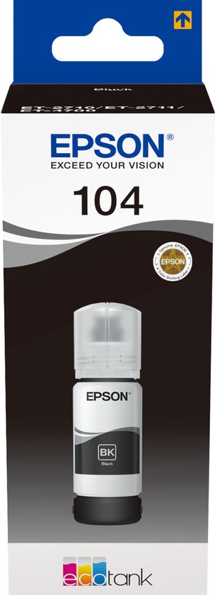 Epson 104 Ecotank Inktfles Zwart Bol 8424