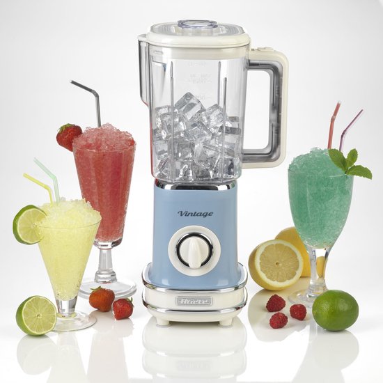 Ariete 0568/15 - Vintage blender - 500 Watt - 1,5L inhoud - 2 snelheden met pulse - Blauw van Merkloos — afbeelding 3