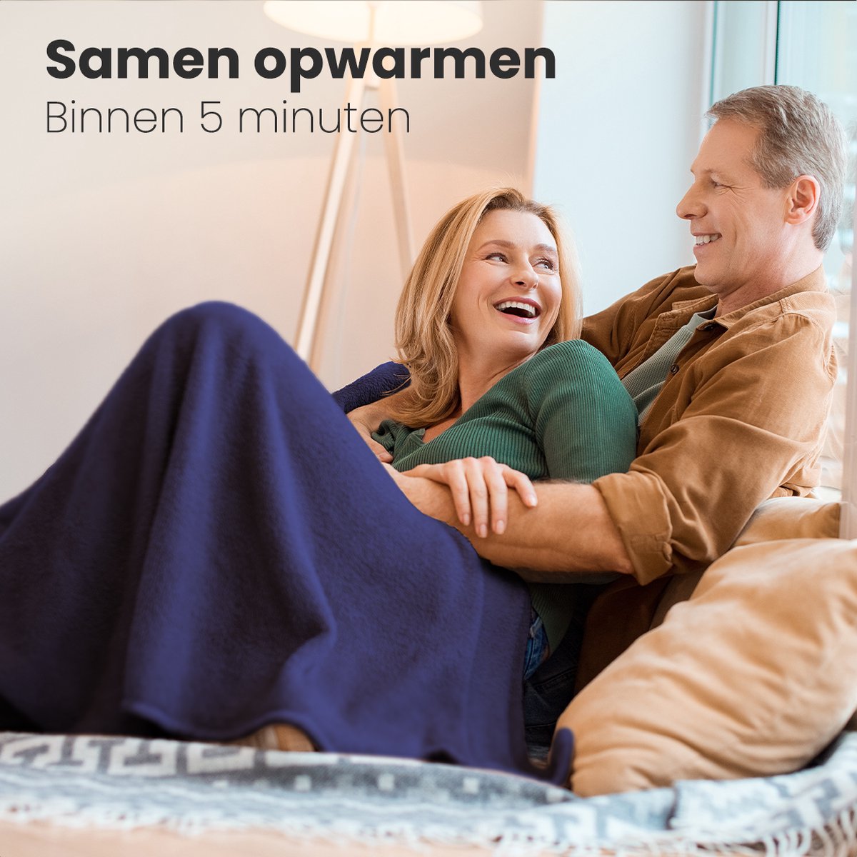 Afbeelding 3 van Auronic Elektrische Deken - Warmtedeken - 9 Warmtestanden - 2 Persoons - 200x150 - Verwarmingsdeken - Blauw