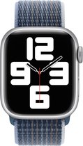 Apple Watch geweven sportbandje -  Voor Apple Watch 3/4/5/6/7/8/SE 38/40/41mm - Stormblauw