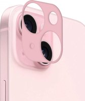 Protecteur d'objectif d'appareil photo Rosso adapté à Apple iPhone 15 / iPhone 15 Plus | Protection de la caméra | Case Friendly | Glas Ultra fin | Rose