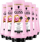 Schwarzkopf - Gliss - Liquid Silk Conditioner - Pluizend & Dof Haar 6x 200ml - Voordeelverpakking