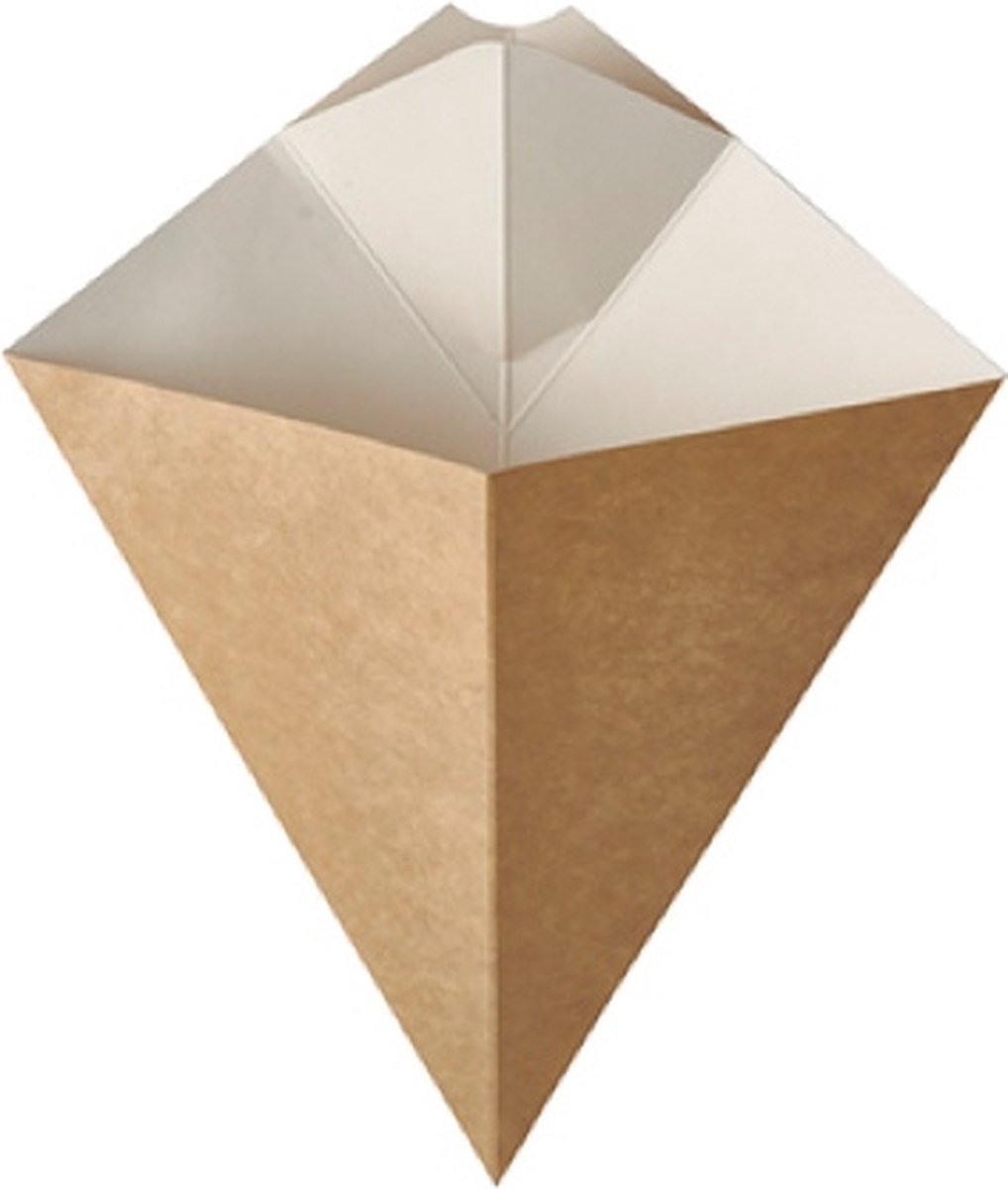 Goedkoopste Kartonnen patatzak met sausvak - 235 x 190 mm - 150 gr - 500 st/ds