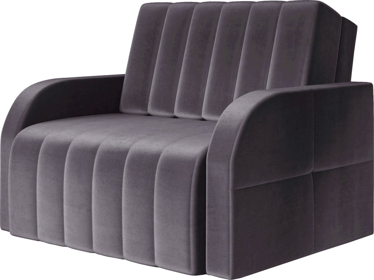 Fauteuil Met slaapfunctie Slaapbank Bank Armstoel Kinderbed - MONTANA 80 - Grijs (Kronos 22)