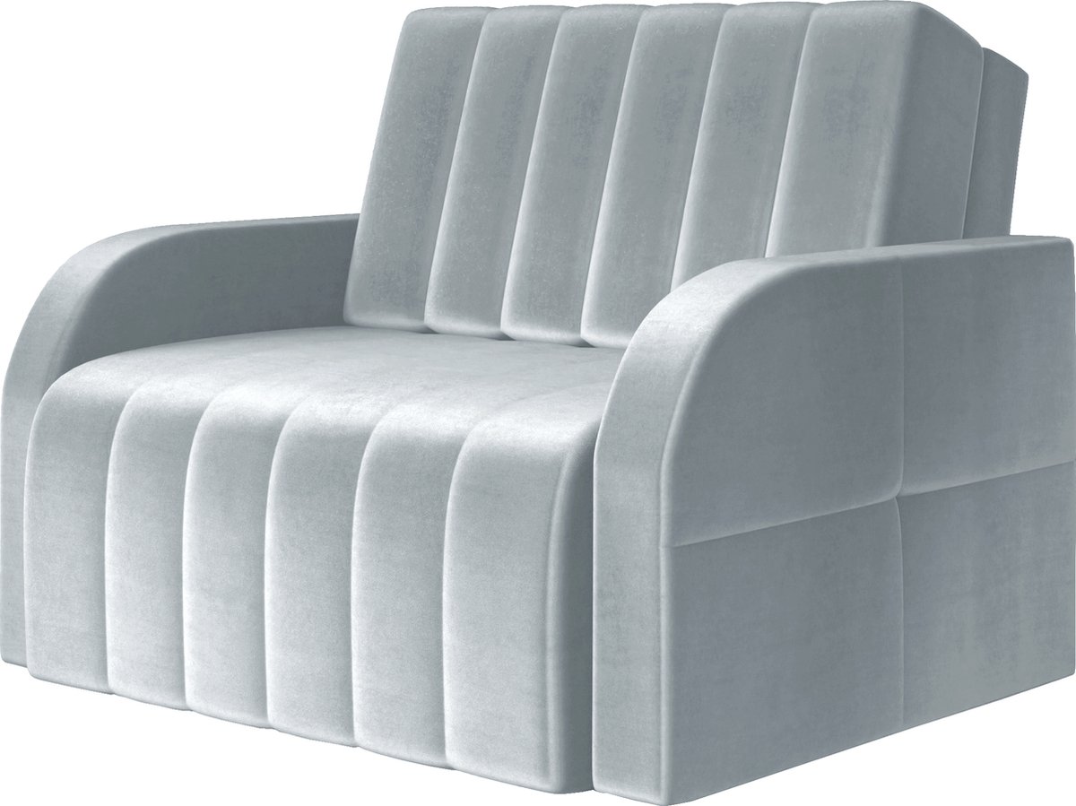 Fauteuil Met slaapfunctie Slaapbank Bank Armstoel Kinderbed - MONTANA 80 - Lichtgrijs (Paros 05)