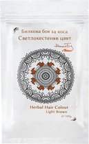 Biologische HENNA kleur poeder - Natuurlijke haarkleur - LICHT BRUIN - indigo, amla, bhringaraj en neem 100gr