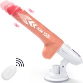 IntiMate® - LoveGod Stotende Dildo Vibrator - Vibrerende Seksmachine met Krachtige Zuignap - Anale of Vaginale Sextoy met Verstelbare Hoek - Waterdicht en Eenvoudig te Reinigen - Seks Toy voor Mannen - Seksspeeltje voor Vrouwen