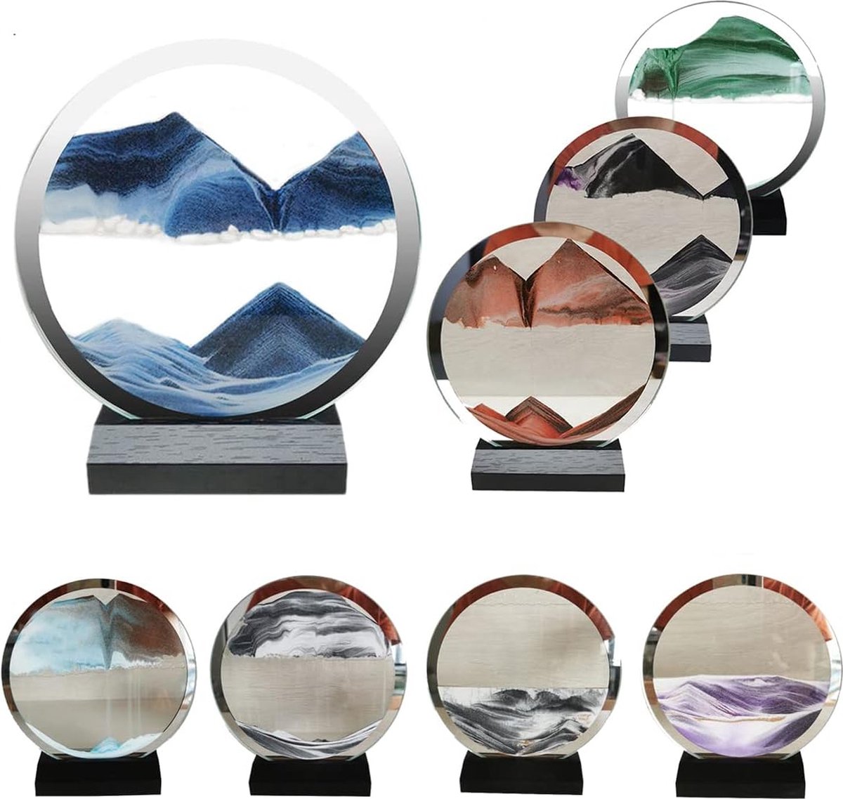 Beweegbaar Zandframe - Kunstzinnig Zandkunstwerk - Continu Veranderende Afbeelding - Ontspannende Decoratie - Uniek Interieuritem voor Thuis en Kantoor