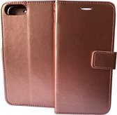 Portemonnee Book Case Hoesje Geschikt voor: iPhone 7 Plus / 8 Plus - rosegoud