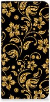 Bookcase Cadeau voor Oma Geschikt voor Fairphone 5 Telefoonhoesje Gouden Bloemen