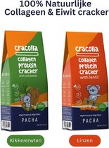 PACHA Cracolla - Collageen & Protein Cracker - 100% Natuurlijke en Zuivere Ingrediënten - (1 x Kikkererwten 50 g + 1 x Linzen 50 g)