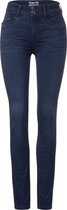 Street One Style QR York high waist FTM dark blue denim maat 27