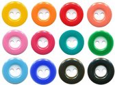 Knoop 13 mm - 120 Stuks - - 12 kleuren - 10 stuks per kleur - kunststof knoop