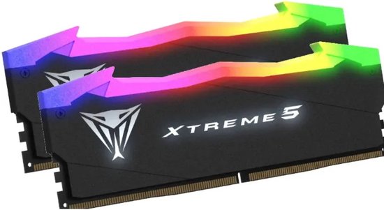 Patriot Viper Xtreme 5 PVXR532G80C38K - Geheugen - DDR5 - 16 GB: 2 x 8 GB - 288-PIN - 8000 MHz / PC5-64000 - CL38 - 1.45V - XMP 3.0 - On-die ECC - zwart