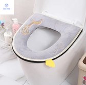 Luxe Toiletbril Hoes - Zachte Toiletzitting - LuxeComfort Toiletbrilhoes - WC Bril Cover - Herbruikbaar wc bril hoes - Grijs