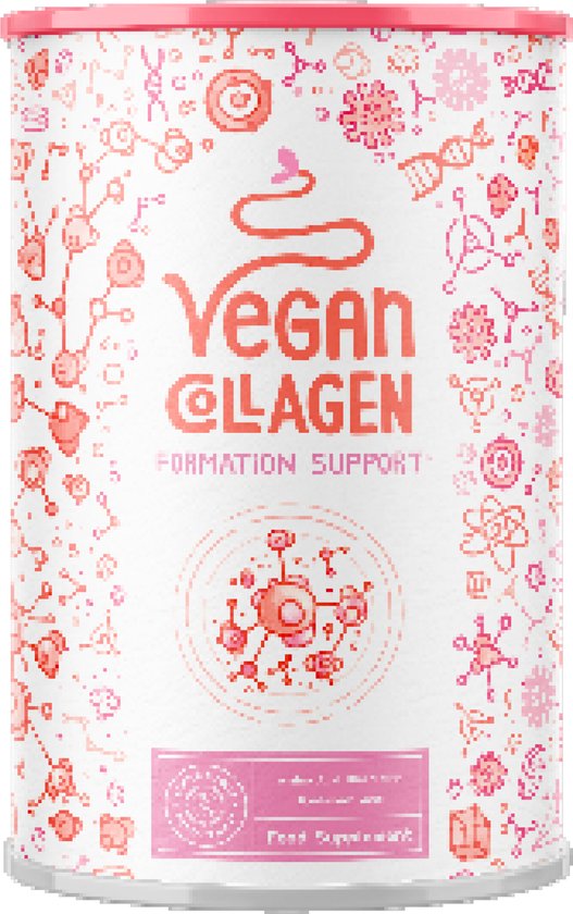 Alpha Foods Vegan Collageen poeder Formation Support met Hyaluronzuur en Vitamine C - Collagen supplement als plantaardig alternatief met Cuma en Silicea, ondersteunt huid, haar en nagels, 400 gram voor 26 shakes of porties, met Neutrale smaak