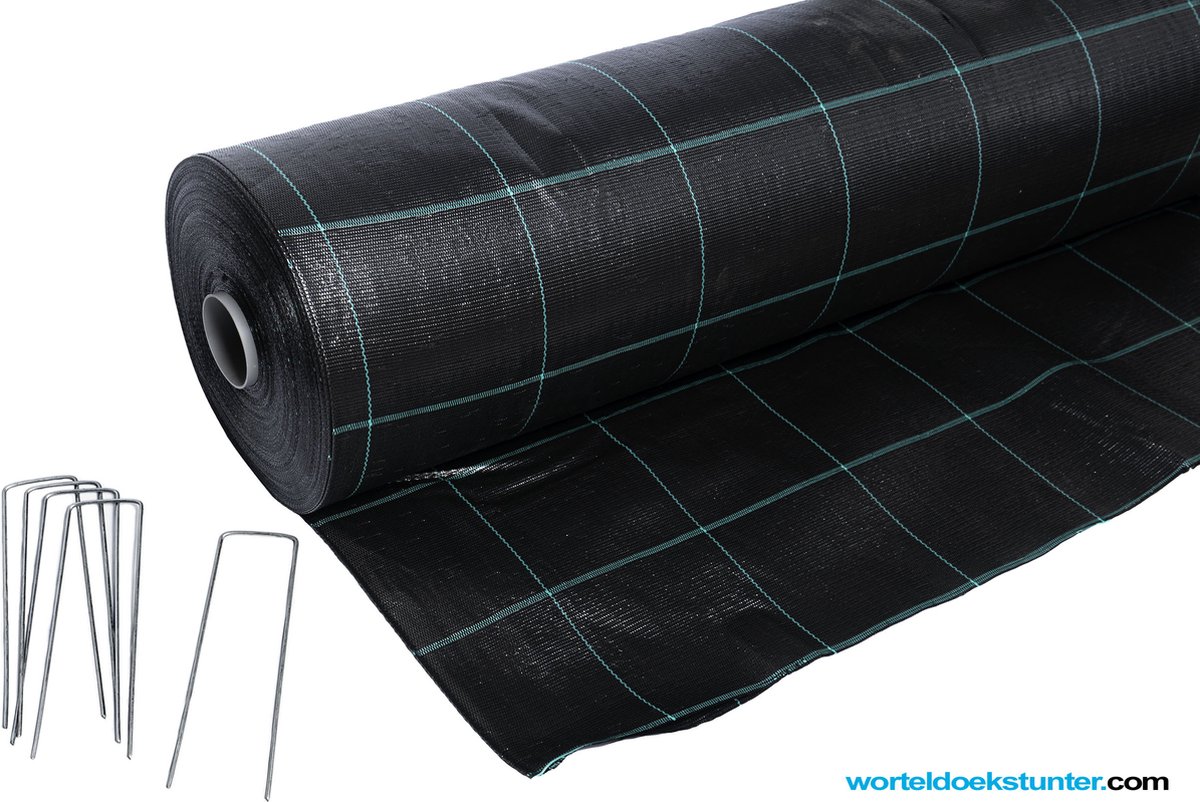 Tent / caravan worteldoek | 420 cm X 600 cm | 15 stuks gronddoekpennen | Water doorlatend | Uv bestendig | Sterk en strak geweven | Goed schoon te houden | Ideaal voor op de camping
