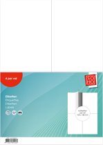 SOHO Etiketten – Stickervellen – Zelfklevende etiketten – Labels – 24 etiketten per vel – Geschikt voor de printer - 10,5 x 14,8 cm – 40 stuks