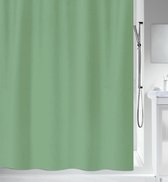 MSV Douchegordijn exclusief ringen - lichtgroen - gerecycled polyester - 180 x 200 cm - wasbaar - Voor bad en douche