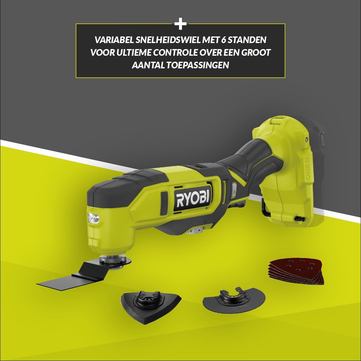 Ryobi RMT18-0 One+18V Accu Multitool body - 13mm thumbnail 2