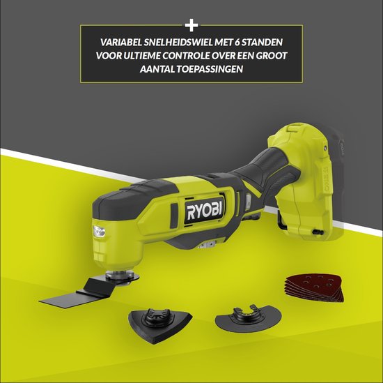 Ryobi Utensile Multifunzione 18V ONE+ - Taglia, Leviga E Rifinisci Con Velocità Variabile - Foto 10