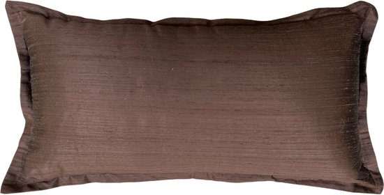 Cushion cover silk 25x50cm brown