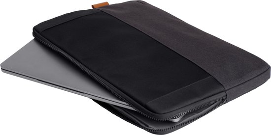 Trust Lisboa - Laptophoes - Laptop sleeve - 16 inch - Gerecycled materiaal - Zwart