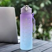 Leakproof Gradient Color Water Bottle 750ML waterfles