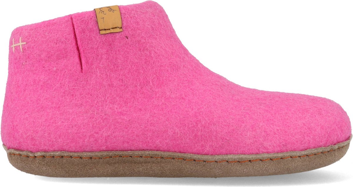 Tofvel - Mula Wolvilt Sloffen Pink - Maat 36