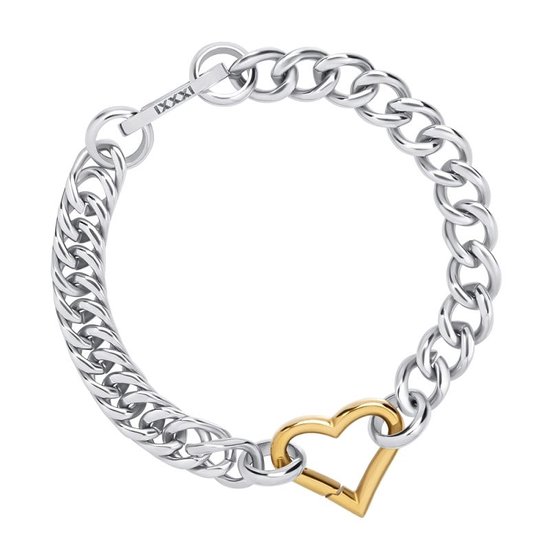 IXXXi Connect Bracciale Modulare In Acciaio Inossidabile, Con Perle Composite Oro E Cristallo, Lunghezza 19,5 Cm - 5