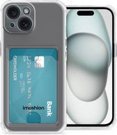 Coque iPhone 15 avec porte-carte - Coque arrière iMoshion Softcase avec porte-carte 2.0 - Transparent