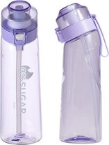 Geurwater Drinkfles ReNew - 650ml Paars - Inclusief 2 Air Pods - BPA vrij – Tritan – Vegan – 0% Suiker - Water Up - Met Schoonmaakborstel – beginnerskit – Met Rietje – Smaak