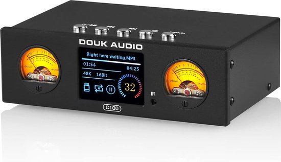 Mibee TUBE-03 Mini pré-amplificador de áudio HiFi 6K4 Amplificador de