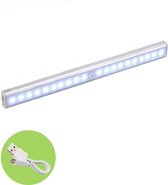Lampe LED avec capteur de mouvement 20 cm - Câble de type C inclus - Lampe de nuit - White chaud - Rechargeable par USB - Capteur de Motion lumineux