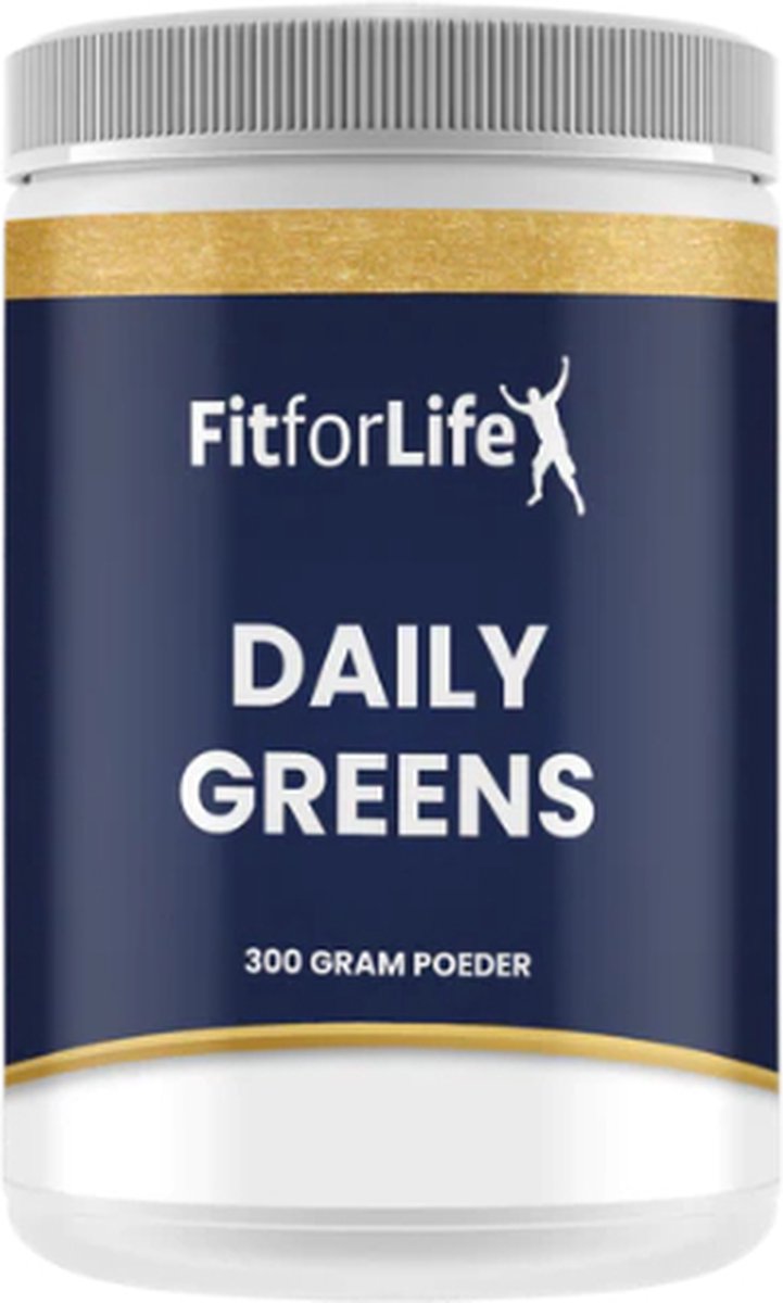 Goedkoopste Fit for Life Daily Greens - Groente en fruit shake - Green juice - Rijk aan vitamines en mineralen - Bevat o.a. chlorella, spirulina, tarwegras en vezels - Met probiotica Lactospore - 27 soorten groenten en fruit - Poedervorm - 300 gram (30 doses