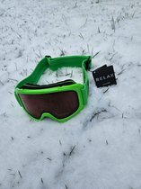 Stoere Safety+ kinder Skibril - Anti-fog - met safety vision - Relax Bunny Groen