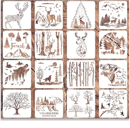 Foto: Reiger hobby stencil a4 herbruikbaar kaarten maken scrapbooking knutselen