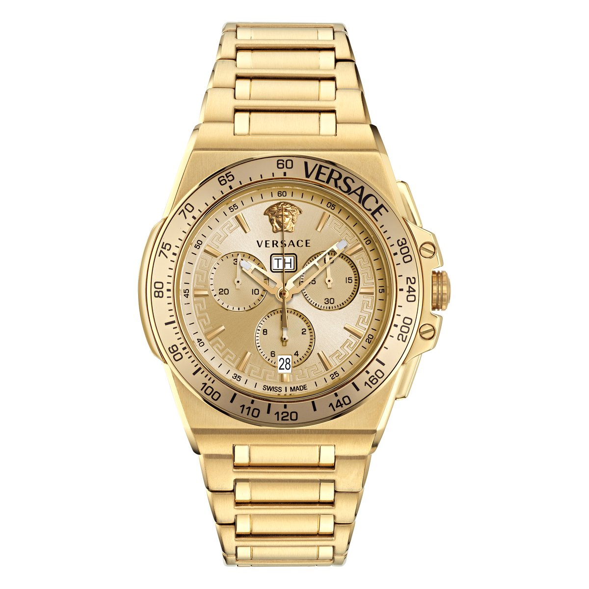 Versace Greca Extreme VE7H00723 Horloge - Staal - Goudkleurig - Ø 45 mm