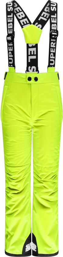 SuperRebel - Ski broek SPEED - Neon Yellow - Maat 164