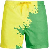 SEA'SONS - Zwembroek - green-yellow - Maat 134/140
