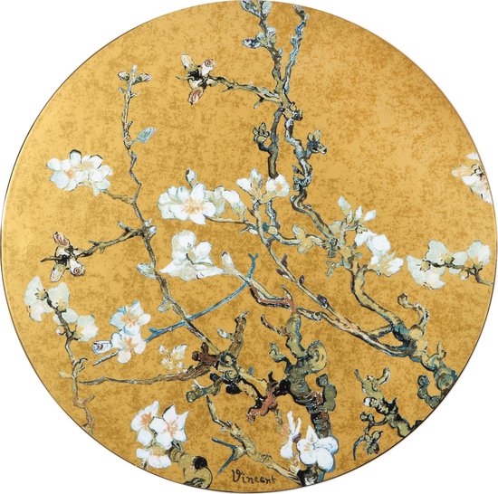Goebel - Vincent van Gogh | Wandbord Amandelboom goud 41 | Porselein - 41cm - met echt goud